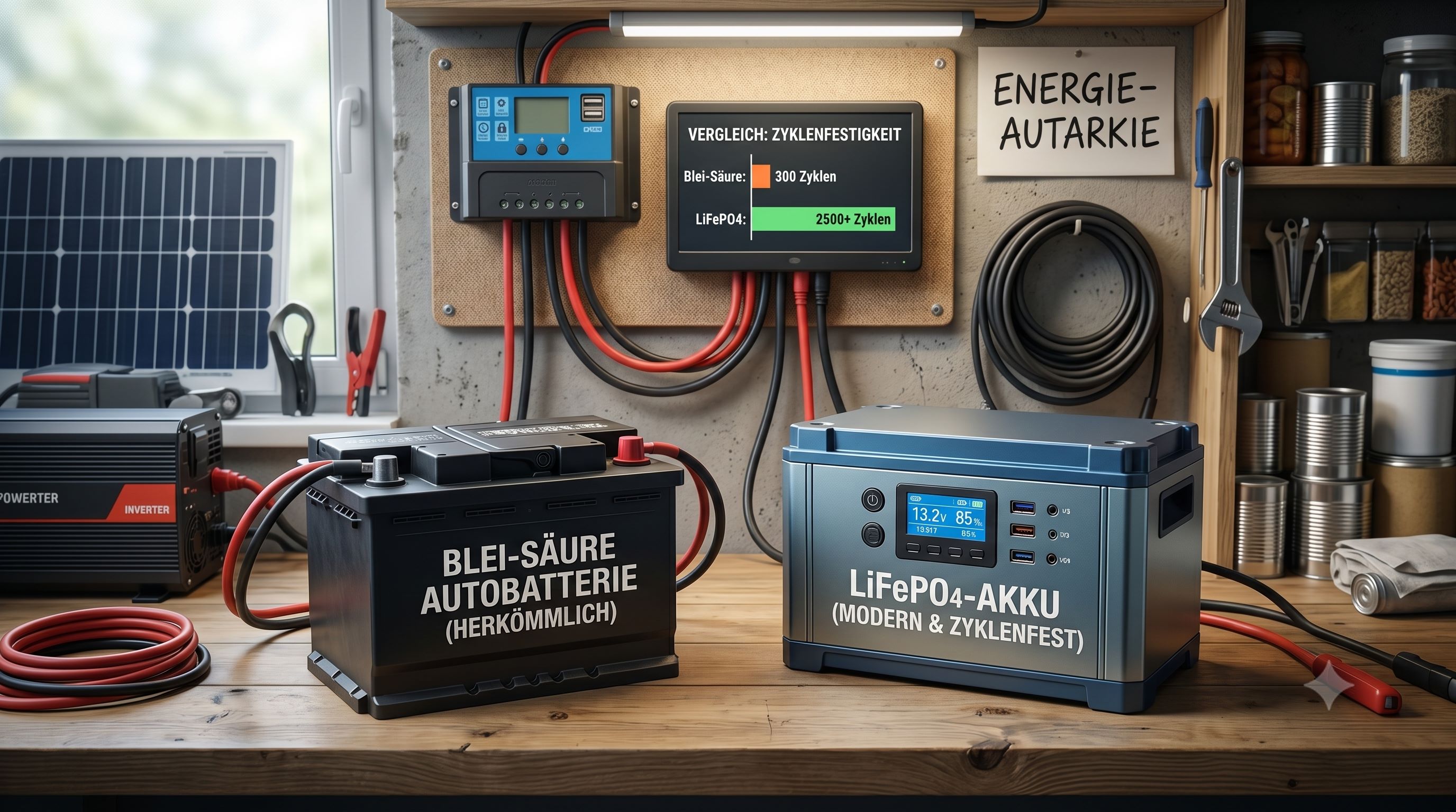 Autobatterien und LiFePO4: Akku-Technologien für die autarke Energieversorgung