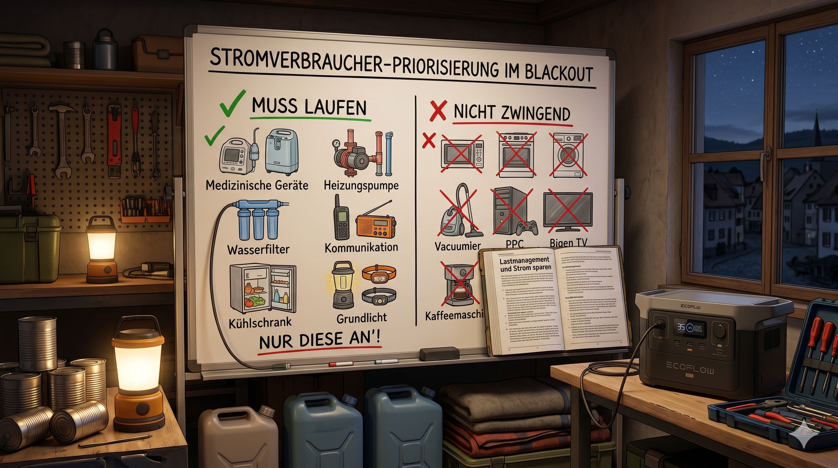 Verbraucher-Priorisierung: Welche Geräte im Blackout laufen müssen und welche nicht