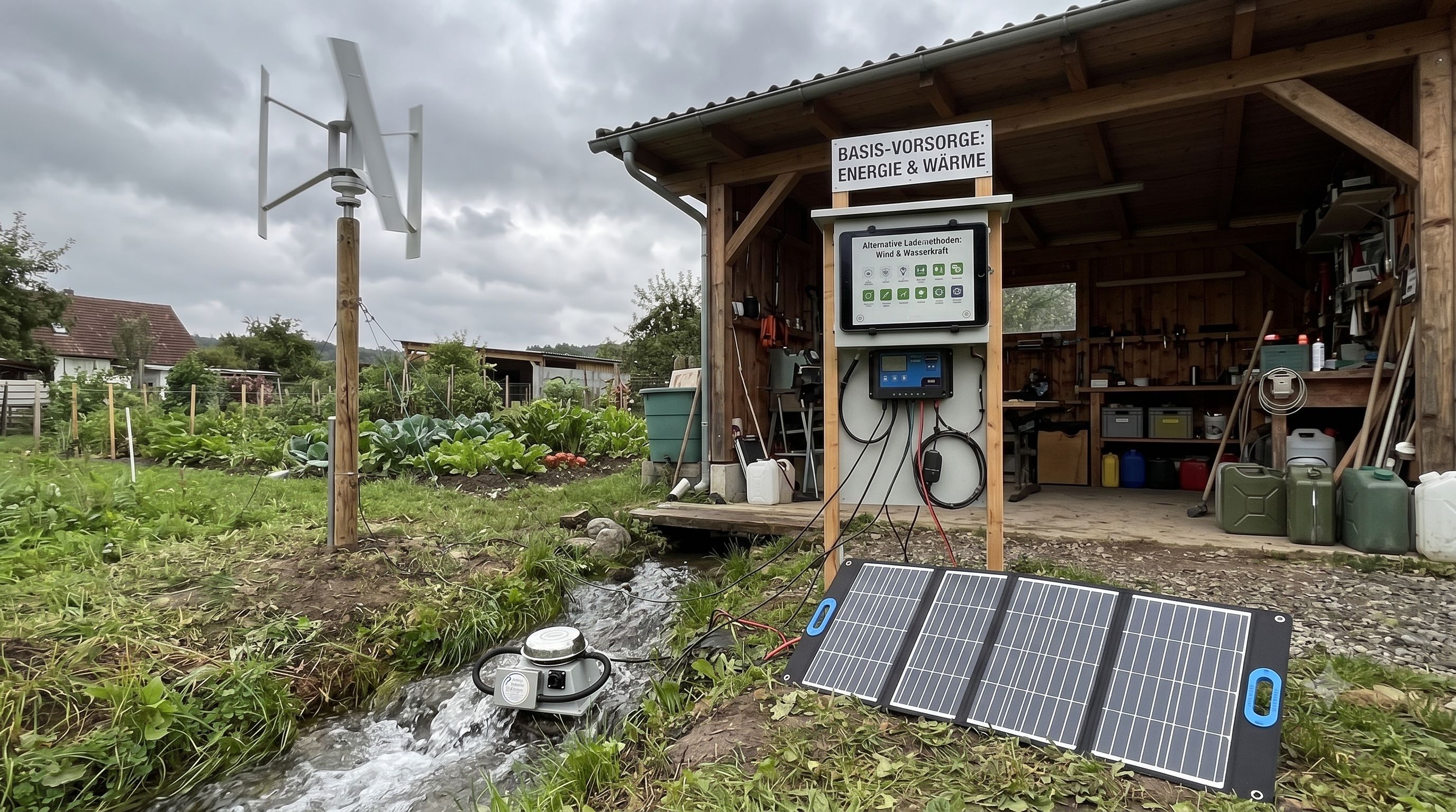 Wind- und Wasserkraft im Kleinen: Alternative Lademethoden für bewölkte Tage