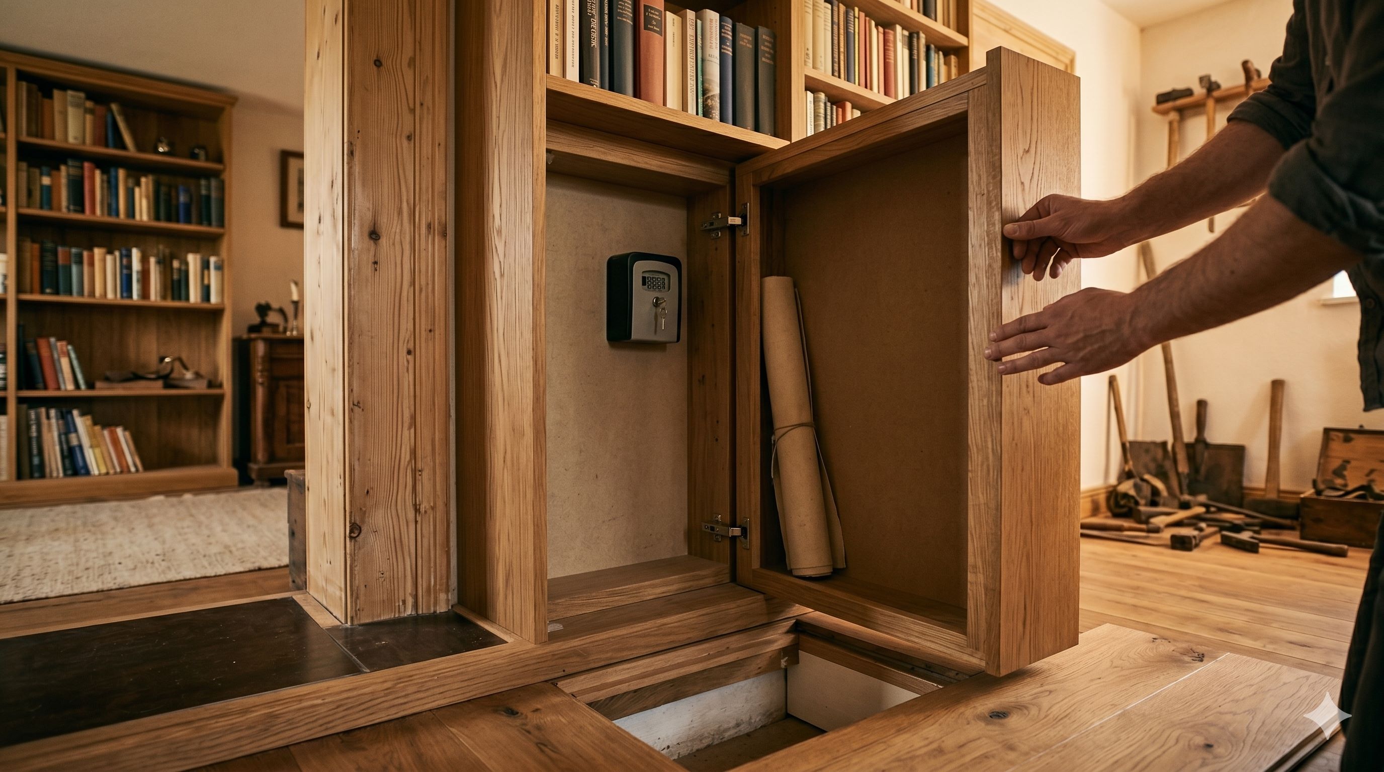 Geheimverstecke im Haus: Bau von doppelten Wänden, doppelten Böden und Geheimfächern