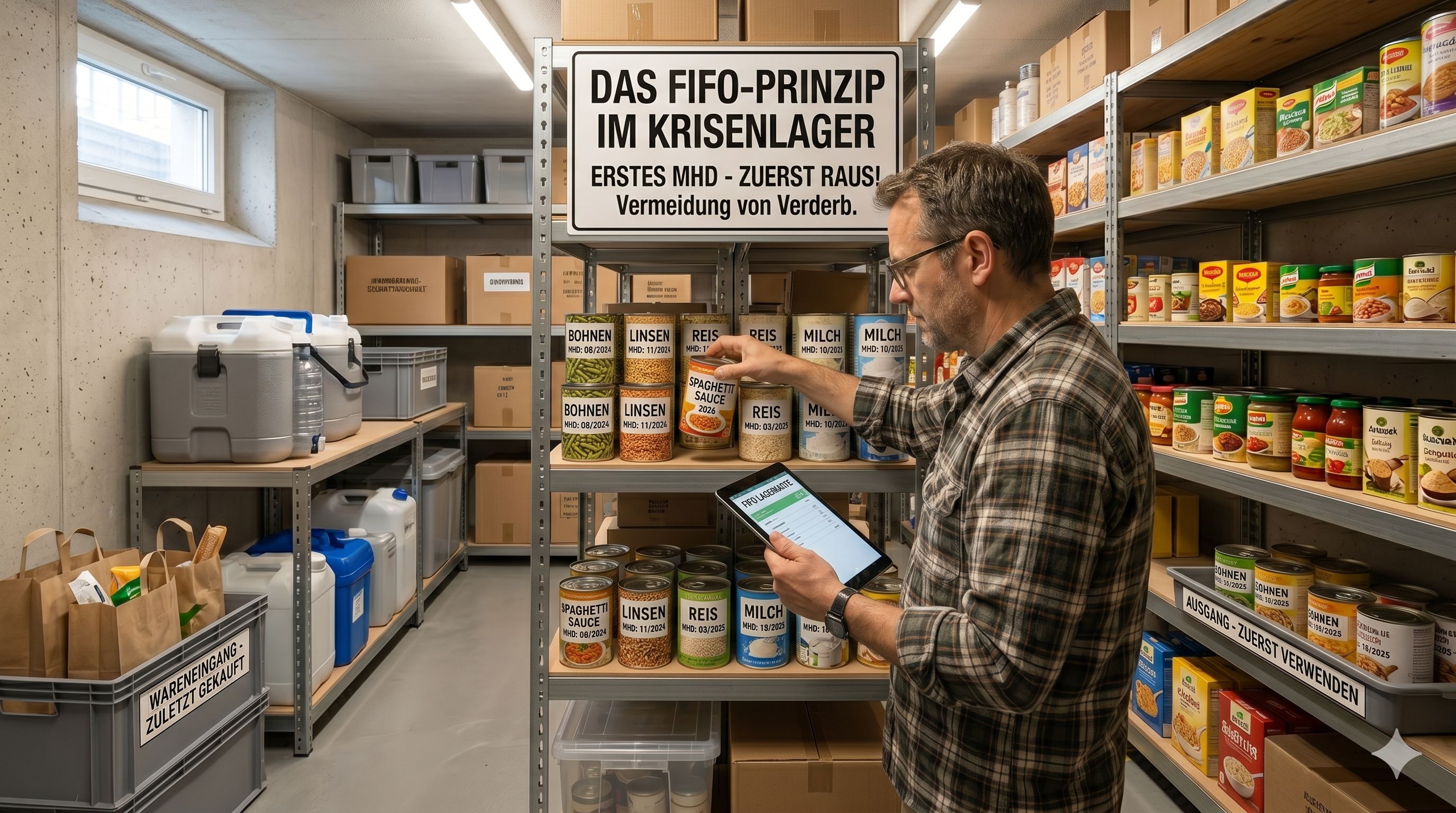 Das FIFO-Prinzip im Krisenlager: Organisation und Kennzeichnung zur Vermeidung von Verderb