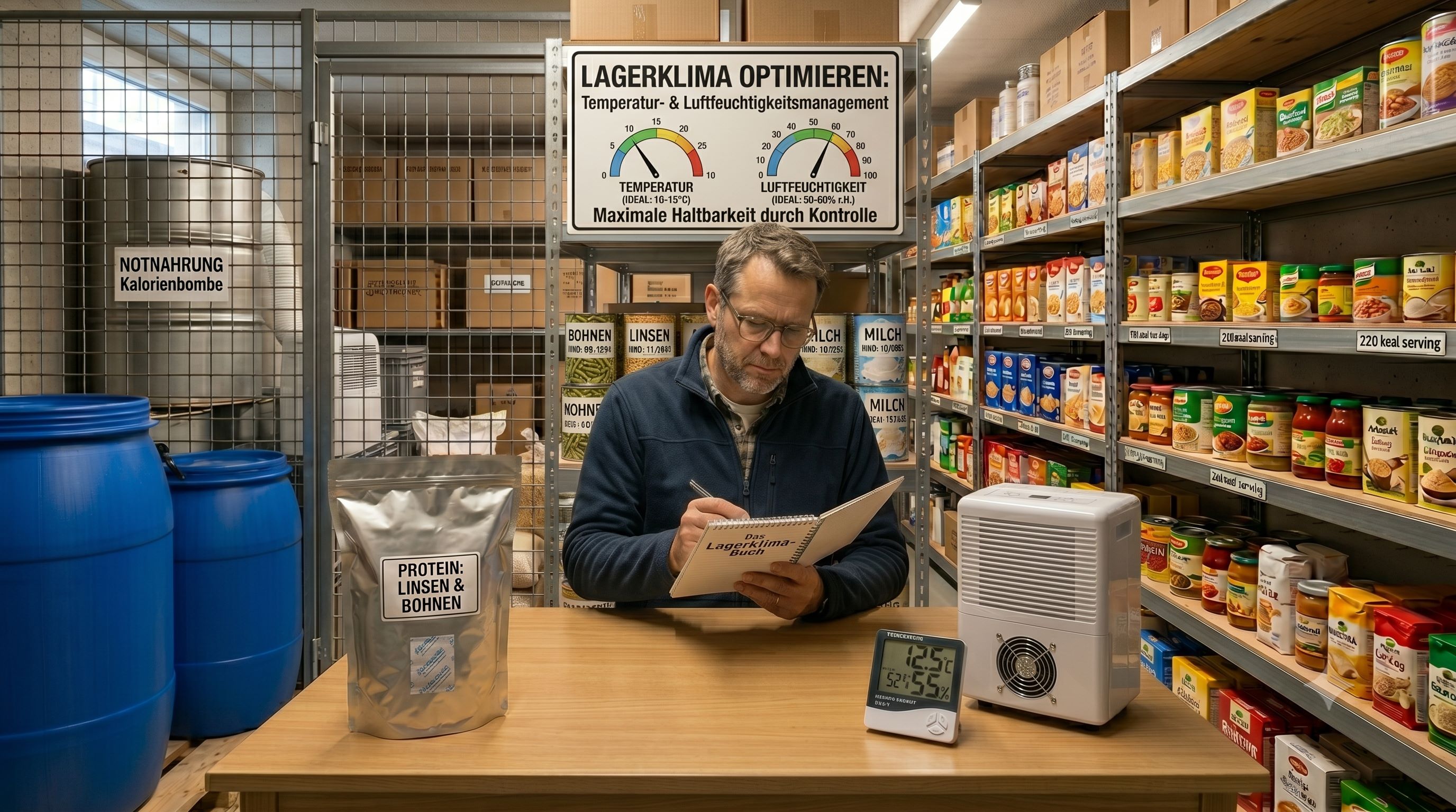 Lagerklima optimieren: Temperatur- und Luftfeuchtigkeitsmanagement in geschlossenen Räumen