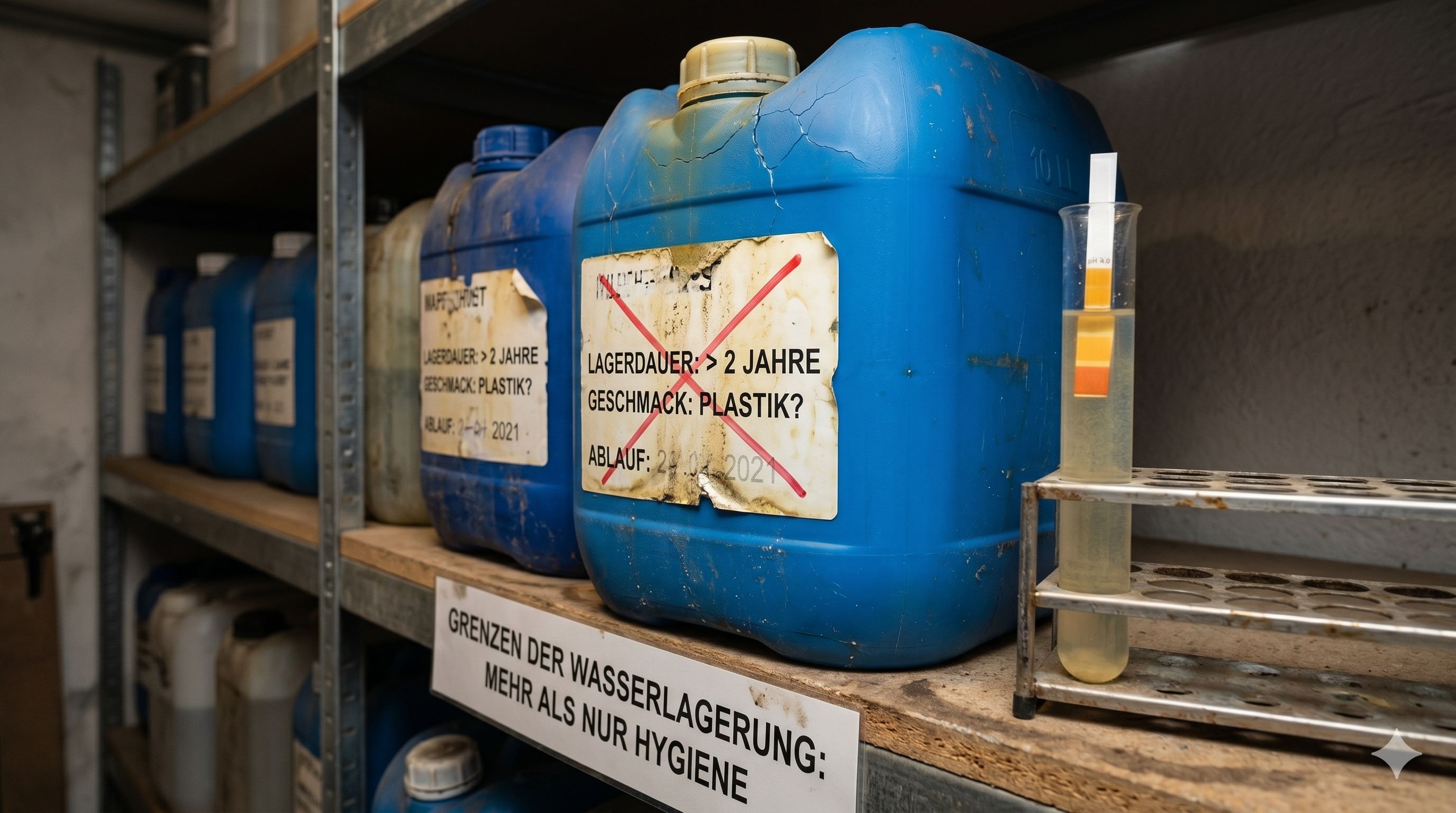 Haltbarkeitsgrenzen: Wann gelagertes Wasser trotz Behandlung unbrauchbar wird