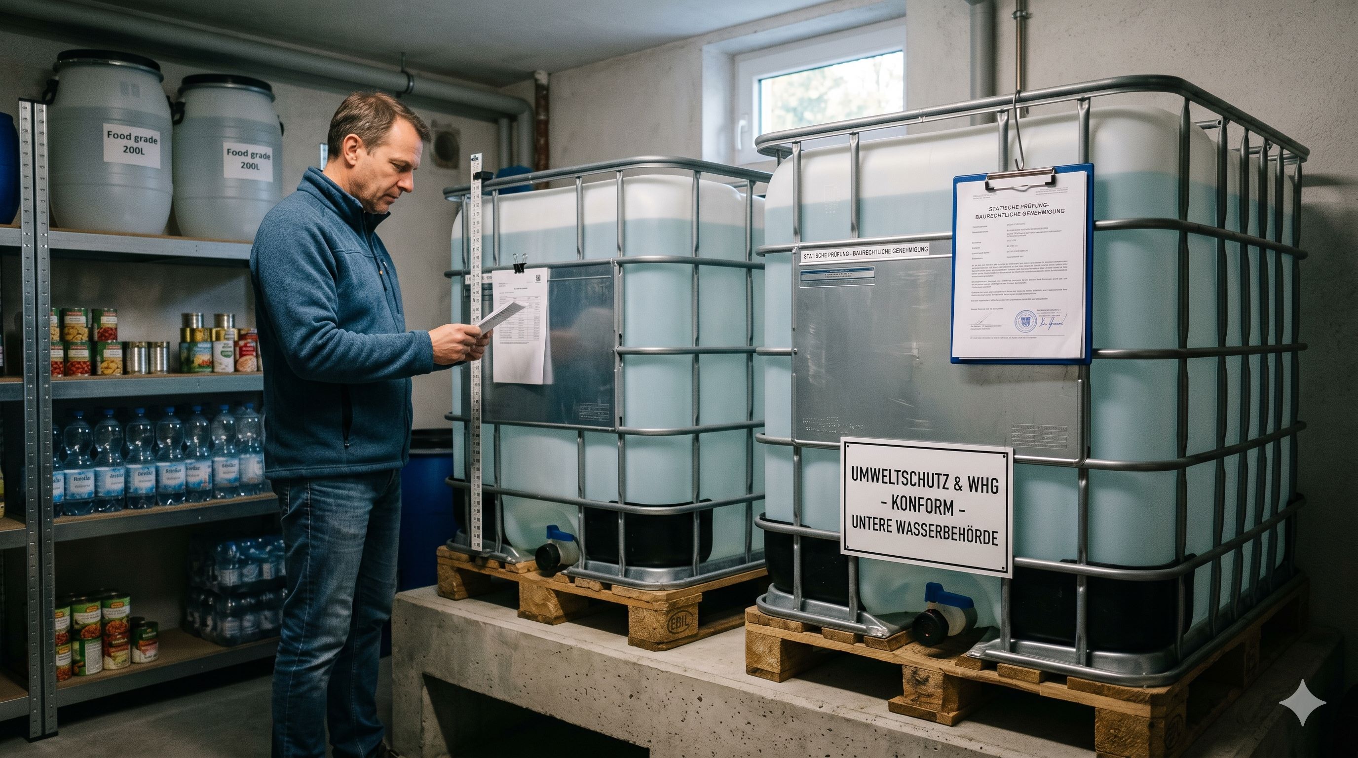 Rechtliche Aspekte: Was bei der privaten Lagerung großer Wassermengen zu beachten ist