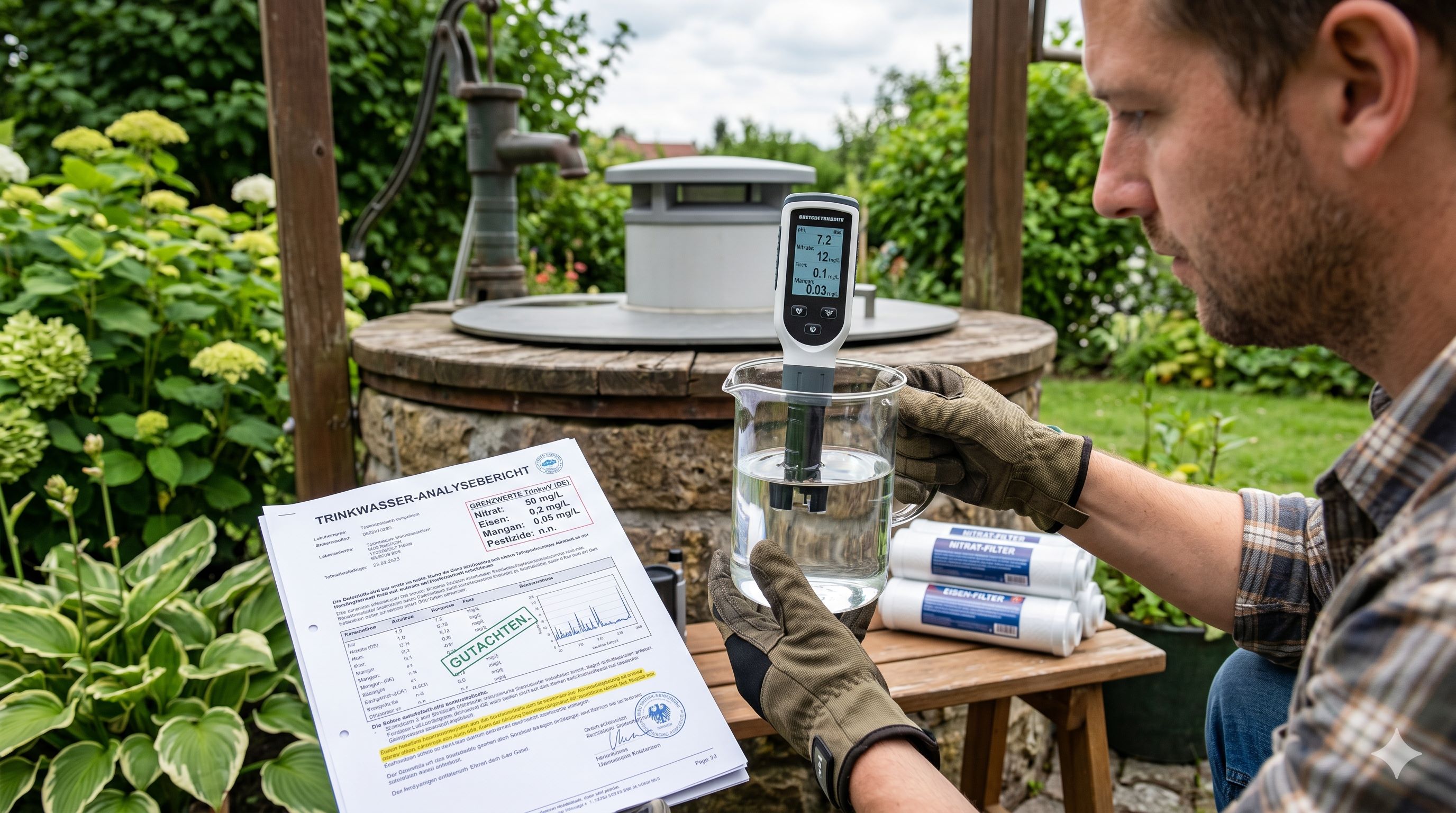 Brunnenwasser-Analyse: Schadstoffe erkennen und gezielt herausfiltern