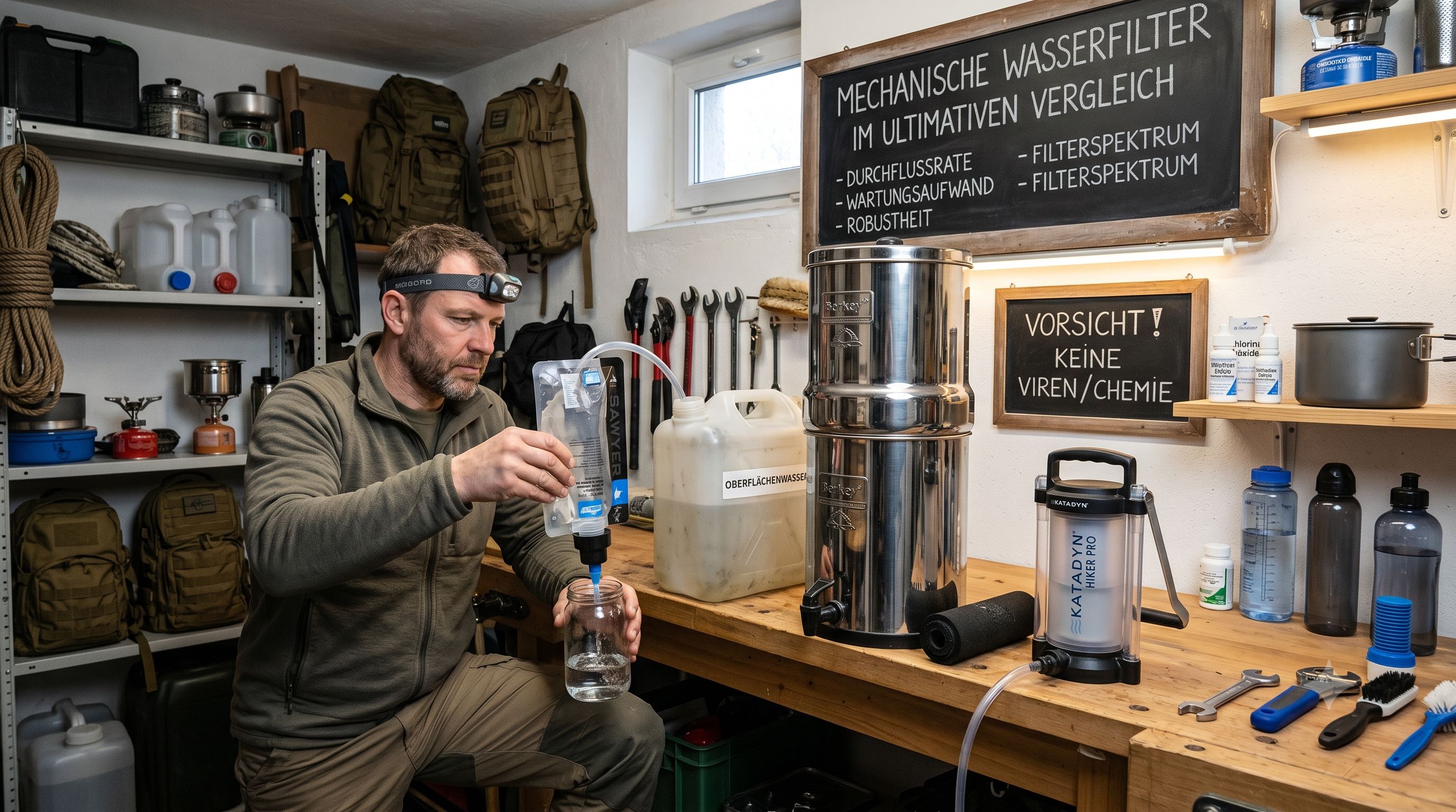 Mechanische Filterung: Sawyer, Berkey und Katadyn im direkten Vergleich