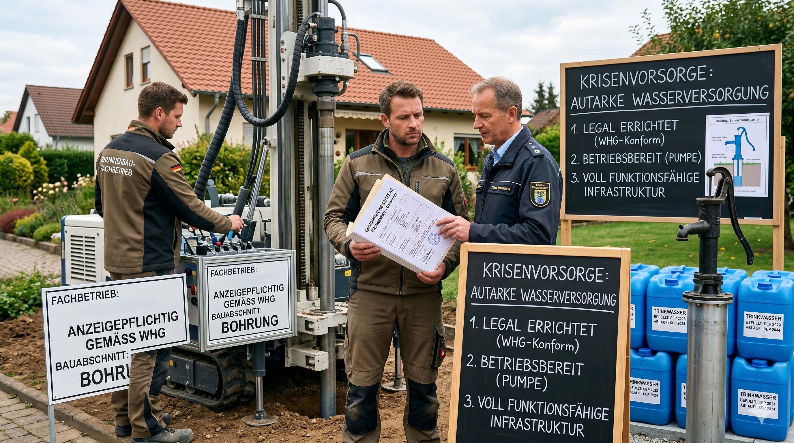 Rechtliches zum Brunnenbau: Genehmigungspflichten vs. Notstandsszenario