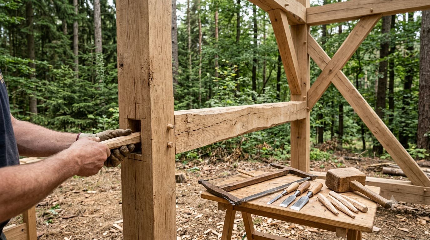 Behelfsmäßige Konstruktionen: Bau von Unterständen und Zäunen ohne Nägel (Holzverbindungen)