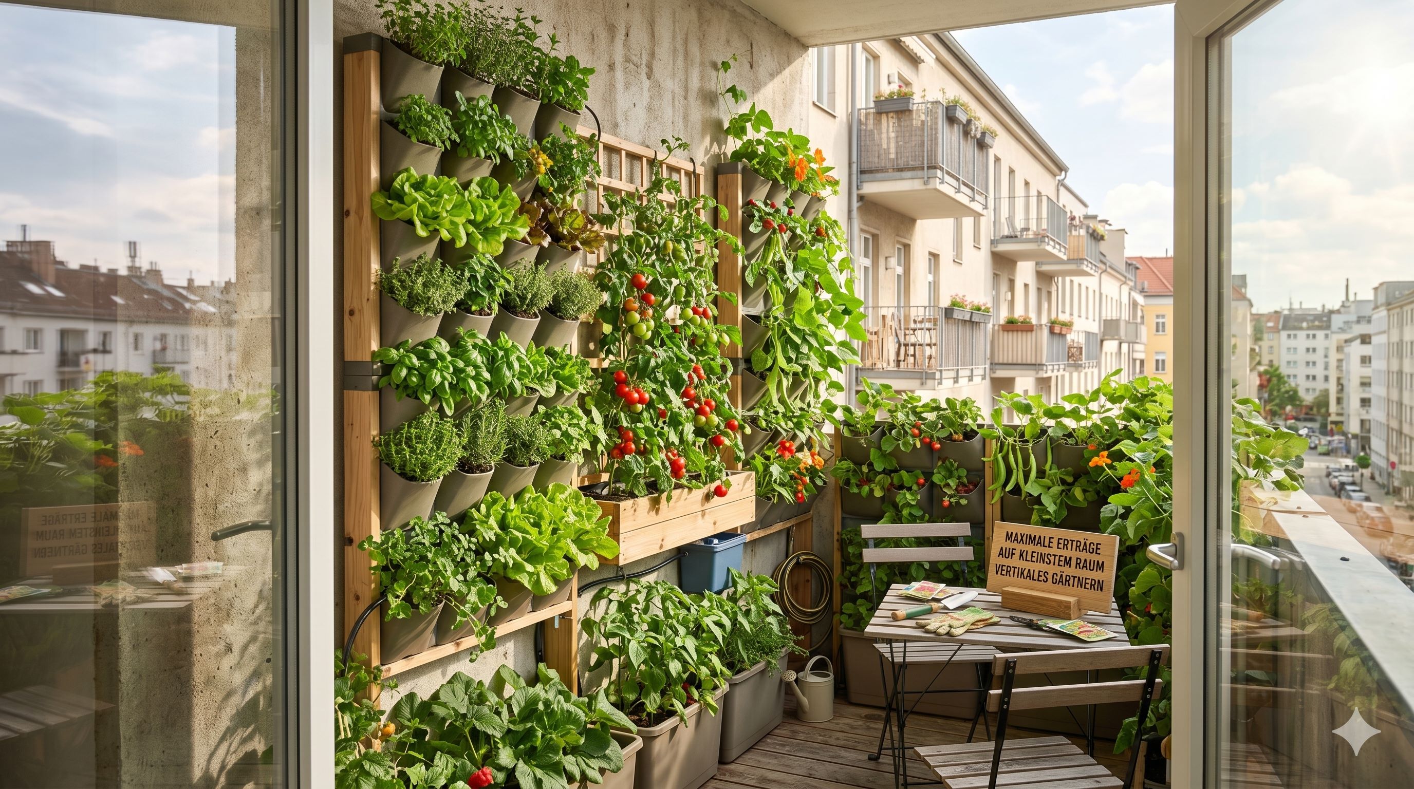 Vertikales Gärtnern: Maximale Erträge auf Balkon und kleinstem Raum