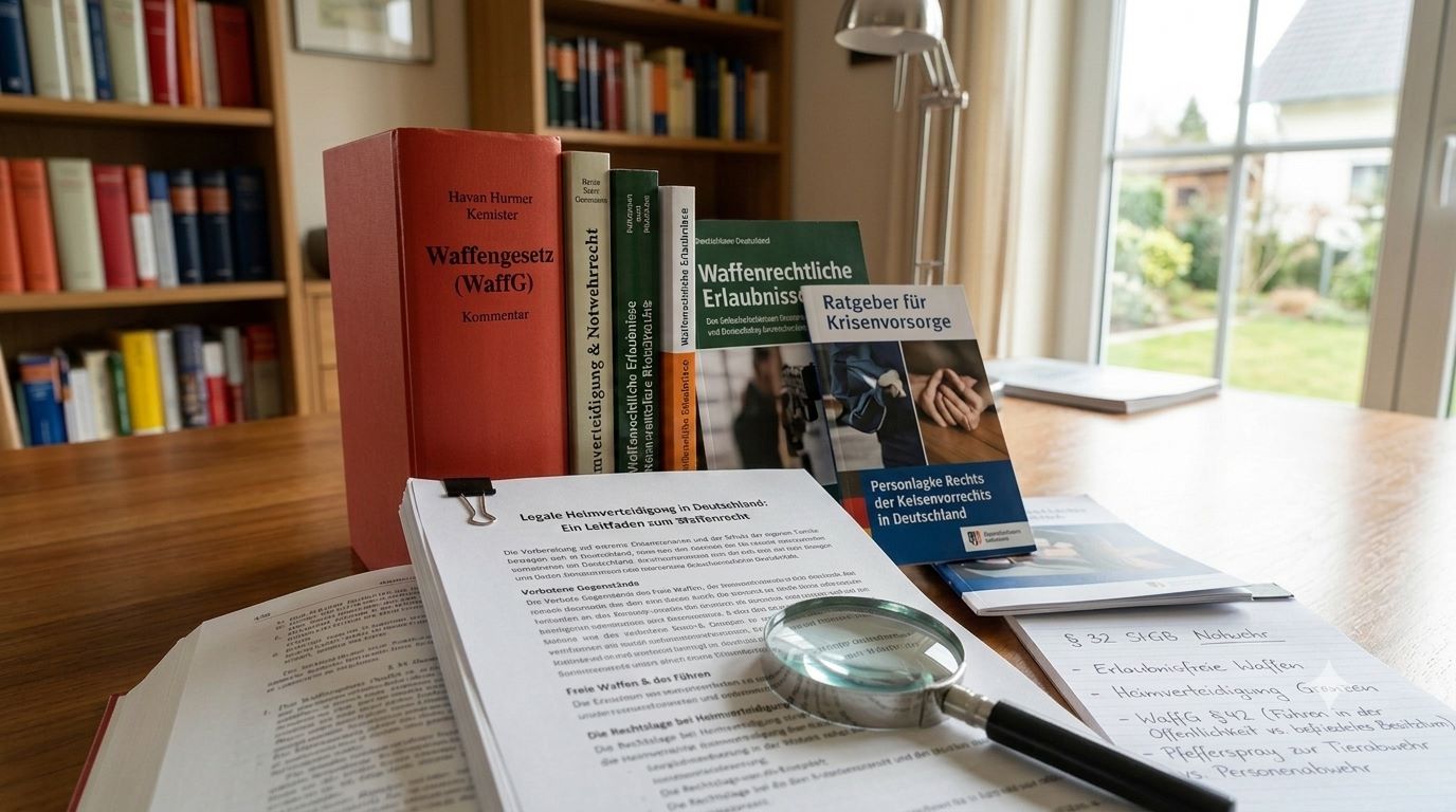 Das deutsche Waffenrecht (WaffG): Was ist zur Heimverteidigung legal erlaubt?