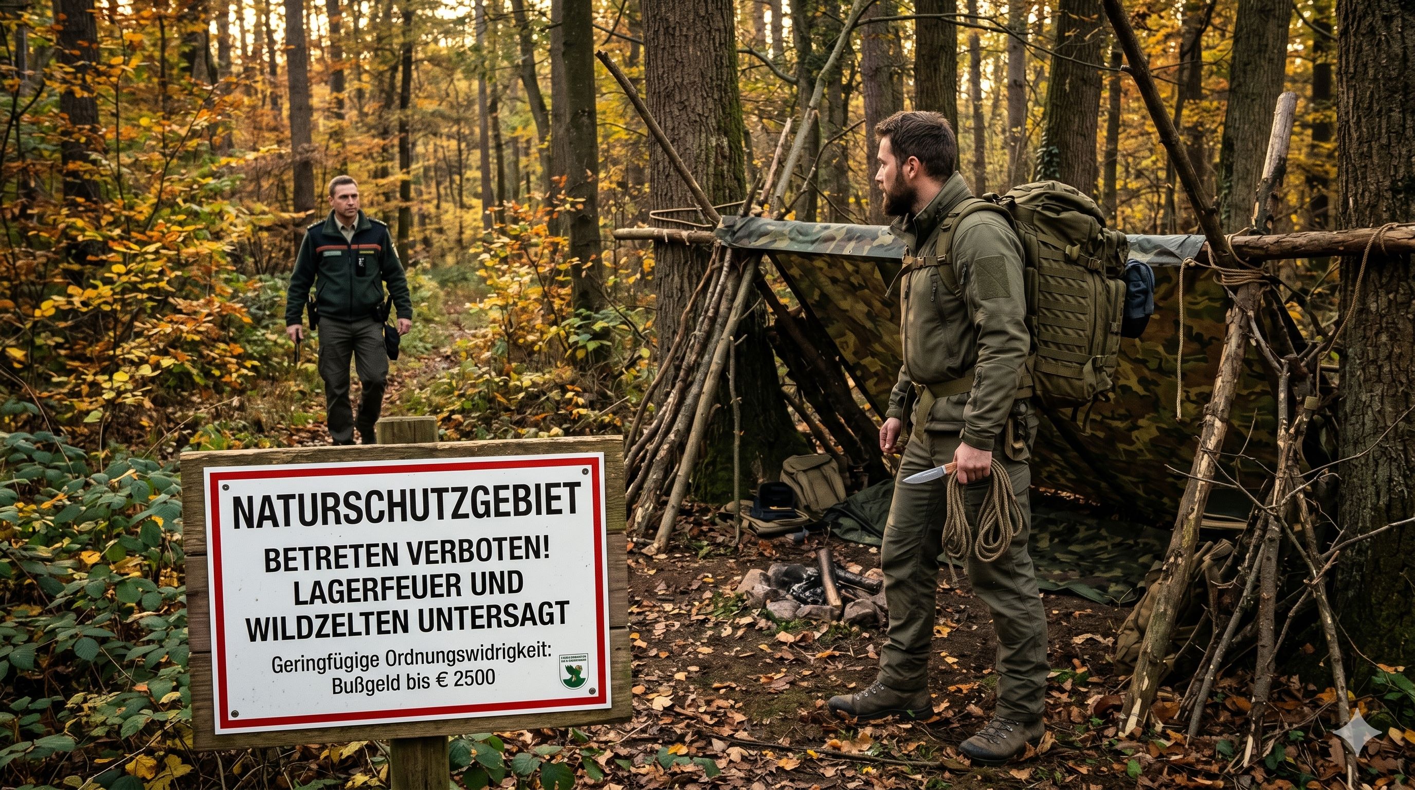 Die rechtliche Lage im Wald: Eigentumsrechte vs. nacktes Überleben im Notstand